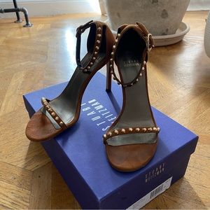 Stuart Weitzman Suede Stuuded Sandals
